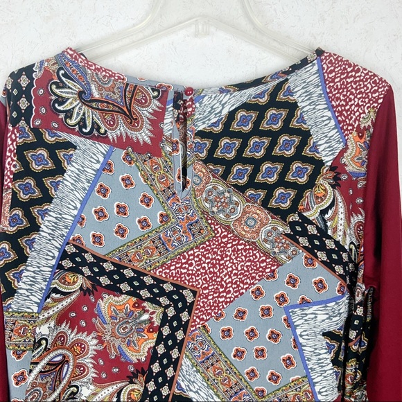 Boutique Animal print patchwork bell sleeves dress oversized - Picture 6 of 8